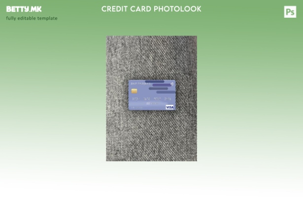 Модерен стил USA BNP Paribas Bank за виза картичка photolook преден шаблон